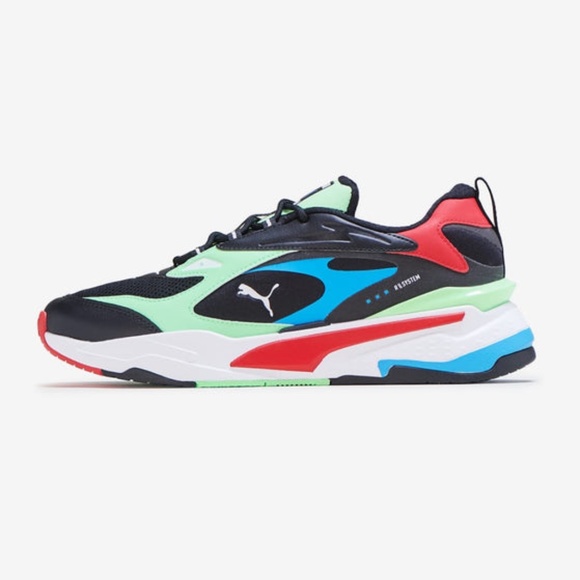 Puma RS Fast Low Mens Running Athletic Shoes Black Green Red 380562-01 NEW Sz 11 - Picture 3 of 7